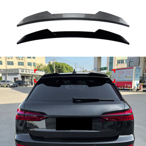 Audi A6 C8 Avant Rear Spoiler Blade Style Piano Black Carbon Fiber Texture ABS Trunk Wing 2019-2024 - Product Image 1