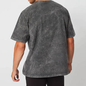 Vêtements pour hommes T-shirt en coton épais délavé à l'acide de qualité supérieure T-shirts pour hommes délavés à l'acide - Product Image 2