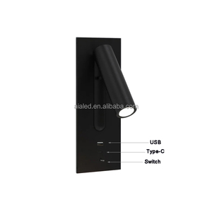 2.1A หรือ3.1A ปรับได้5V USB Type-C ชาร์จเร็วโคมไฟอ่านหนังสือข้างเตียงหัวเตียงแบบยืดหยุ่นไฟอ่านหนังสือติดผนังโรงแรมวิลล่า - Product Image 5
