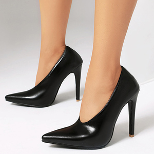Escarpins grande taille 47 pour femme à bout pointu, imprimé zèbre, talons hauts fins, sandales de soirée, talons aiguilles, pour pieds larges, découpe en V - Product Image 2