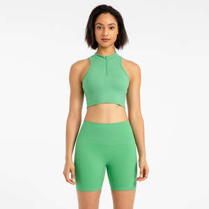 Custom Design Crop <b>Tank</b> and Fitness Shorts Sets Fitness Yoga Wear - Product Image 4