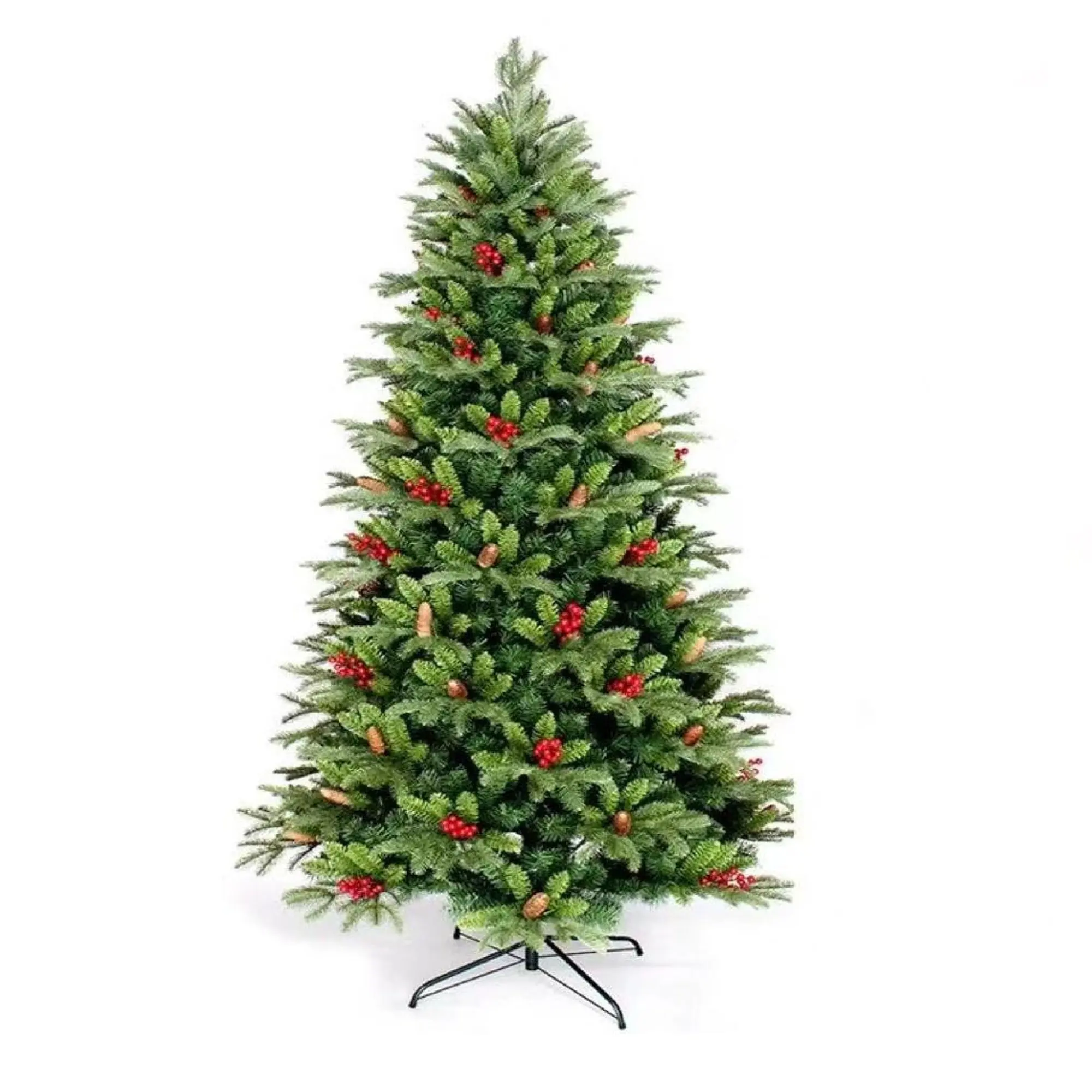 180センチメートルArtificial PE Pvc Pine Cone Decorate Christmas Tree With For Wholesale