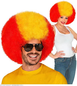 Evento deportivo Cheerleading Party Cheering Props Francia Fútbol Fans Payaso Pelucas Bandera Color Fan Peluca Sombrero - Product Image 4