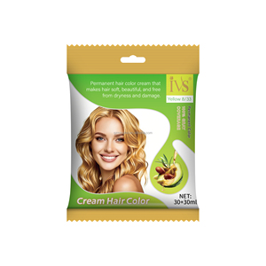 Crème colorante pour cheveux professionnelle, résultat de coloration durable et charmant, shampoing colorant pour cheveux deux en un, sachet - Product Image 1