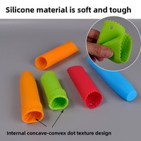 Éplucheur et presse-ail en gel de silicone épaissi, outil de cuisine manuel, écologique et sûr avec fonction d'élimination de la peau