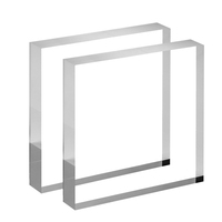 Bloc d'affichage carré en acrylique lucite, cube transparent sur mesure, socle poli, socle solide