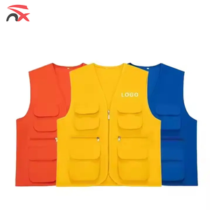 Gilet en polyester personnalisé à logo, multi-poches, sans manches, en maille, pour le <span class=keywords><strong>travail</strong></span> et les activités <span class=keywords><strong>de</strong></span> bénévoles – Vente en gros à prix réduit - Product Image 4