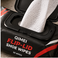 Lingettes pour chaussures à couvercle rabattable, marque privée, 30 unités, emballage souple, OEM ODM