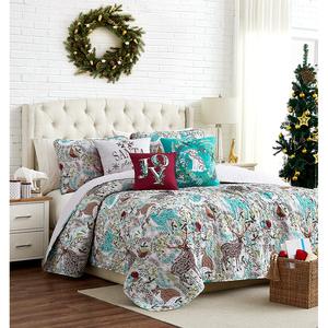 Textile d'hôtel, literie douce de luxe, drap de lit, branche d'animal, Noël, coton matelassé, couvre-lit de luxe, ensemble de literie 4 pièces - Product Image 1