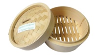 Panier de cuisson en bambou écologique biodégradable chinois Dim Sum, panier à vapeur fait à la main 5 8 10 pouces ensemble de cuiseurs à vapeur en bambou