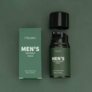 Crema de tratamiento para el acné para hombres, crema de cuidado facial hidratante con Control de aceite blanqueador orgánico de marca privada, antienvejecimiento