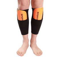 Chaussette Football Compression Protège-tibia Manches mollet avec poche