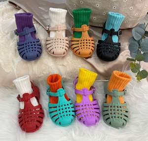 Nuevas Sandalias de Gelatina para Niños, Zapatos Romanos Baotou, Zapatos Casuales con Botón Oculto para Jardín de Infancia y Playa - Product Image 1