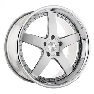 2 piece forged wheel Concave 5 Split Spoke Alloy Forged Wheel 17-24 Inch 5x120 With Customize Color