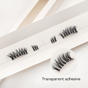 Press on Glue Free <strong>Half</strong> <strong>Lashes</strong> No Glue Needed Reusable Wispy Self Adhesive <strong>Lash</strong> Pre-Glued <strong>Half</strong> Strip <strong>Lashes</strong> Diy Extension - Product Image 6