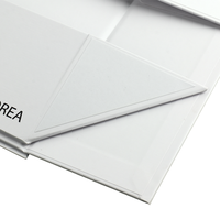 Boîte cadeau personnalisée en carton rigide avec fermeture magnétique blanche mate, impression de logo, pour les soins de la peau