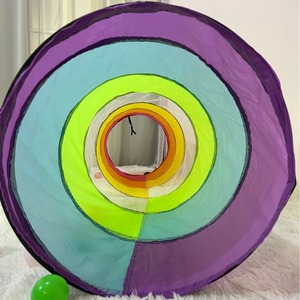 Túnel de juego infantil Sunshine Rainbow, portátil, plegable, de tela, para que los bebés se gateen en interiores, juguete unisex. - Product Image 2
