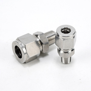 Zoni 304 Stainless Steel Compression Fitting Straight <b>Connector</b> NPTM Copper Pipe <b>Quick</b> Gas Supply Instrument Terminal - Product Image 1