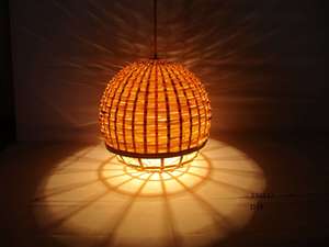 Lámpara Redonda de Diseño Chino Antiguo para Interiores, Artesanía Moderna de Bambú y Ratán, Colores Brillantes, Pantallas de Lámpara de Estilo Tradicional - Product Image 5