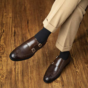 Zapatos de Vestir Hechos a Mano para Hombre, Impermeables, Sin Cordones, de Cuero de Grano Completo, Ideales para Negocios, Bodas y Oficina, OEM - Product Image 3