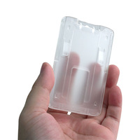 Porte-cartes d'identité horizontal en plastique ABS dépoli avec fente pour le pouce, distributeur de badges rigides – Vente en gros