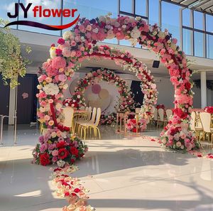 JY <span class=keywords><strong>โครง</strong></span><span class=keywords><strong>เหล็ก</strong></span>สแตนเลสแบบโค้งสีทองหรูหราสำหรับงานแต่งงานหรืองานอื่นๆราคาถูก - Product Image 1