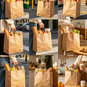 Bolsa de papel kraft marrón con ventana y cierre de alambre para panadería, baguette, pan tostado, empaque al por mayor - Product Image 1