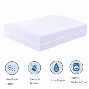 <span class=keywords><strong>Housse</strong></span> de <span class=keywords><strong>matelas</strong></span> AOSEN anti-acariens et imperméable, protection <span class=keywords><strong>intégrale</strong></span> 6 faces, respirante, en polyester tricoté, avec poches profondes - Product Image 3
