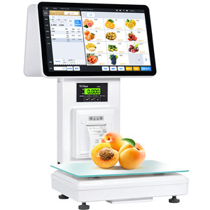 New có trọng lượng quy mô tiền mặt đăng ký PC POS 15 ''<span class=keywords><strong>windows</strong></span> ai Máy ảnh siêu thị màn hình cảm ứng nhãn quy mô POS hệ thống - Product Image 4