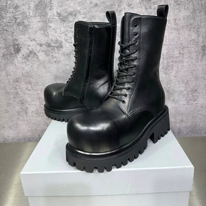 Bottes en cuir de vachette de haute qualité pour hommes et femmes, modèle 2026, confortables, classiques noires, luxueuses et imperméables, design montant - Product Image 4