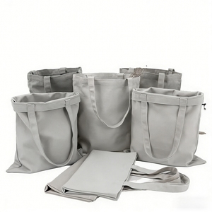 Bolsa de Lona Informal de Gran Capacidad con Cremallera, Bolsa de Lona Personalizada para Compras o Uso Diario, Bolsa de Playa - Product Image 1