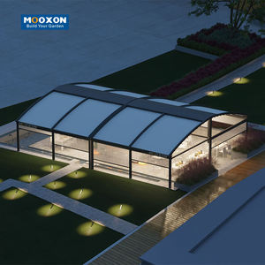 Toldo Retráctil Curvo Motorizado Inteligente con Control Remoto, de Aluminio, <span class=keywords><strong>para</strong></span> Exteriores, con Techo de PVC y Luces LED, Marca Mooxon - Product Image 2