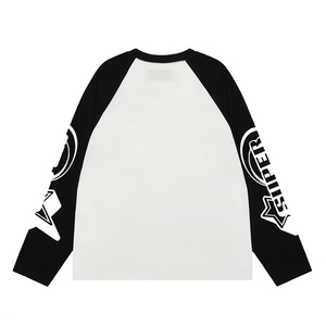 T-shirt Raglan a Maniche Lunghe Personalizzabile da Uomo, Stampa su T-shirt <span class=keywords><strong>in</strong></span> Cotone Vestibilità Ampia - Product Image 4