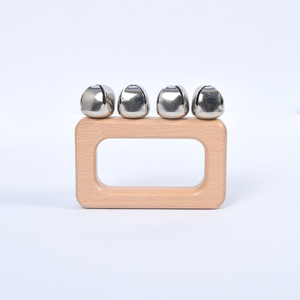 Instrumentos de Percusión Orff al por Mayor, Campanas de Mano para Niños, Campanas Semicirculares de Cuero y Madera - Product Image 4