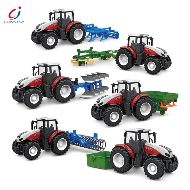 Chengji New Model Plastic Farm Toy Tractors Harvester Children Toys Diecast Farm Tractor 6CH 2.4G Farmer Remote Control Car