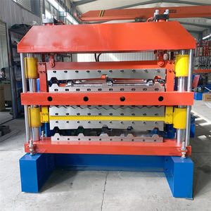 PPGI Toit en tôle avec Offre Spéciale de haute qualité Rouleau de presse à carreaux en acier polyvalent à trois couches formant la machine - Product Image 1