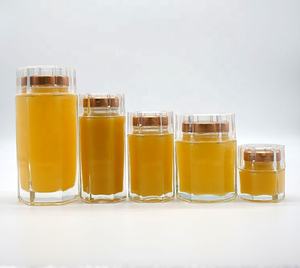 Bocal en verre de nid d'oiseau hexagonal de haute qualité 90ml 180ml 380ml 730ml avec récipient de stockage à couvercle scellé - Product Image 1