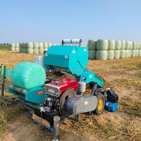 Machine d'emballage automatique de film pour ensilage / Enrouleur de balles de foin agricole / Prix de la mini-ensileuse et enrouleuse de balles rondes pour ensilage