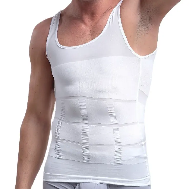 Hot Sale invisibility Abs Slim shirts Men's Slimming Body Shapewear Corset Fitness Compression Tank Top Mens Body Shaper Vest