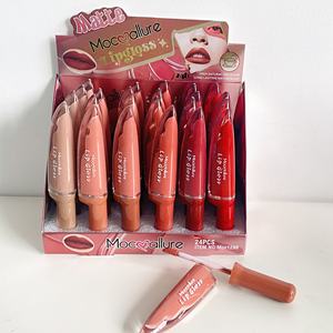 Moc nouveau couteau Design 24 pièces dans une boîte mat 2 en 1 brillant à lèvres haute qualité longue durée durable beauté - Product Image 4