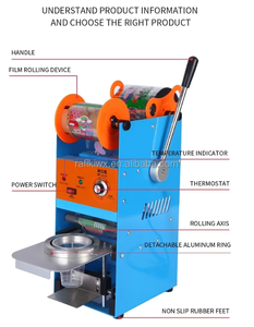Macchina sigillatrice tazza per bevande automatica di plastica sigillatrice tazza 75cm/95mm - Product Image 5