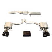 Catback d'échappement prix usine pour Audi Rs6 Rs7 C7 C8 4.0t 2013-2024 Ss304 système d'échappement Sport à soupape embouts noirs brillants