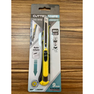 लोकप्रिय ऑटो-रिट्रेटेबल सुरक्षा चुंबकीय चाकू 9 मिमी सुरक्षा ब्लेड स्व-रिट्रेटिंग स्नैप-ऑफ <span class=keywords><strong>3</strong></span> रंग जस्ता-मिश्र धातु पीला और काला - Product Image 3