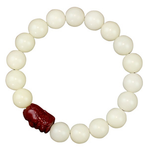 Pulsera de semillas de Bodhi de jade blanco, diseño de serpiente doble de 18mm, tallado de cinabrio, año de la serpiente, estilo chino, regalo de joyería unisex - Product Image 5