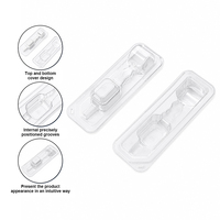 Boîte de rangement transparente en PET pour rouleau dermique professionnel, plateau de protection pour manche de micro-aiguilles, organisateur d'outils de beauté