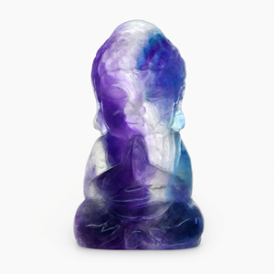Escultura de Buda Bebé en Fluorita Multicolor, un Símbolo Espiritual de Paz, Sanación y Equilibrio, Reiki/Chakra/Sanación/Energía - Product Image 2