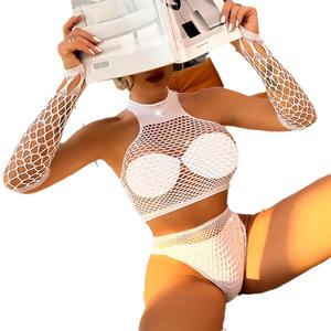 baoqu ODM セクシーな下着 欧米風 ナイロン ドビー生地 女性の誘惑 ホットドリル スリープ カップル フリルトセット T1039 - Product Image 5