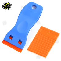Outil de pose de film pour fenêtre CLEZE, lame de rasoir en plastique à double tranchant réutilisable, grattoir pour enlever les autocollants