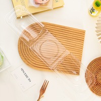 Boîtes à gâteaux jetables en PET, rondes de 2 et 3 pouces, forme unique, personnalisables avec impression et estampage, emballage pour tiramisu et pâtisseries