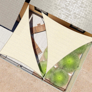 Voile d'ombrage triangulaire beige 2,5x2,5x2,5m avec anneaux en D pour terrasse, <span class=keywords><strong>auvent</strong></span> et protection solaire, conforme aux normes commerciales - Product Image 6